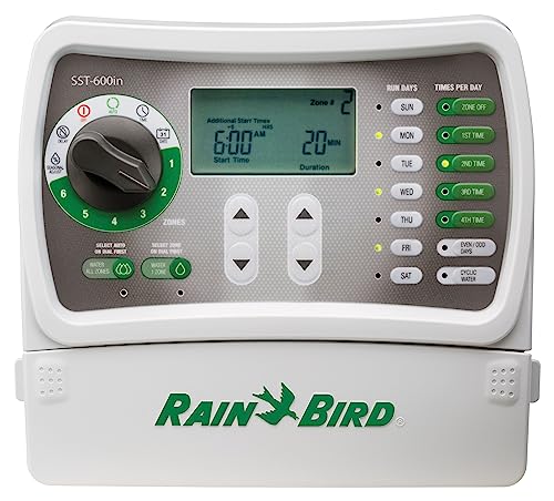 Rain Bird SST600IN Simple-To-Set Indoor Sprinkler/Irrigation System Timer/Controller, 6-Zone/Station