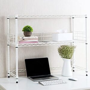 Suprima Desktop Carbon Steel Bookshelf - White