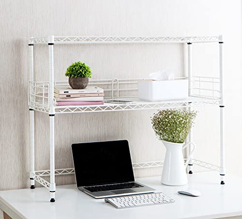 Suprima Desktop Carbon Steel Bookshelf - White