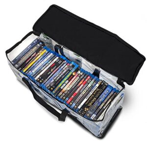 Besti Home DVD Storage Bags (2-Pack) Holds 80 Total Movies or Video Games, Blu-ray, | Convenient Travel Case for Media | Stackable, Easy to Carry