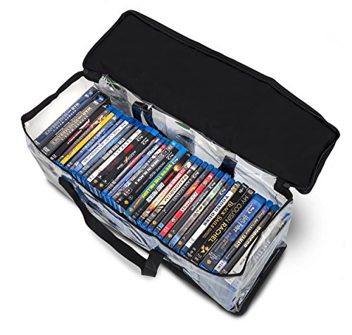 Besti Home DVD Storage Bags (2-Pack) Holds 80 Total Movies or Video Games, Blu-ray, | Convenient Travel Case for Media | Stackable, Easy to Carry