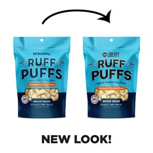 BIXBI Ruff Puffs Flavored Dog Training Treats, Rotisserie Chicken, 4 oz