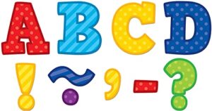 teacher created resources playful patterns bold block 3" magnetic letters,green