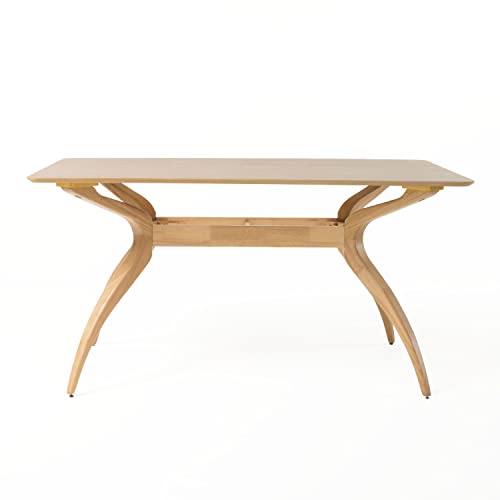 Christopher Knight Home Salli Wood Dining Table, Natural Oak Finish