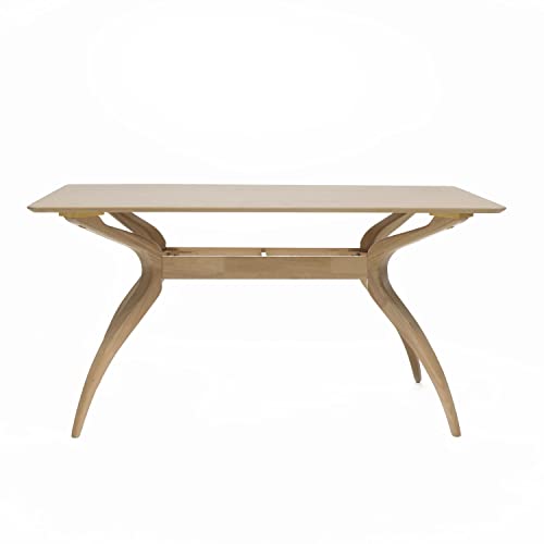 Christopher Knight Home Salli Wood Dining Table, Natural Oak Finish