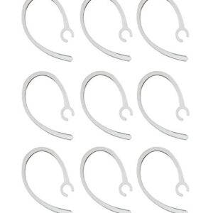 Universal Small Clamp Bluetooth Ear Hook Loop Clip Replacement - Set of 9 Clear