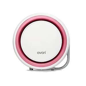 AVARI™ 525 Pink Desktop Personal Air Purifier for Filtering Personal Breathing Zone. Ultra Quiet Electro-Static Filters to 0.1 Micron