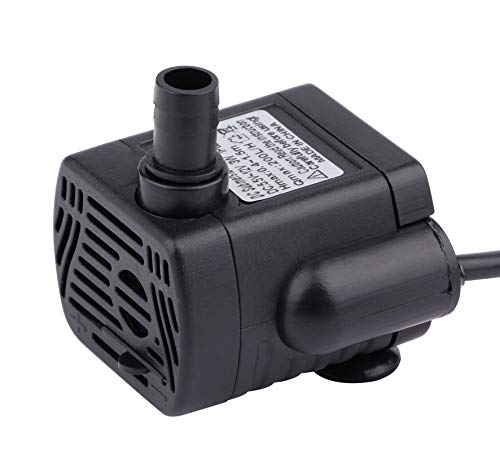 Aquarium Water Pumps,driew Mini Submersible Water Pump, DC 5.5-12V 5V 9V 12V Brushless Waterproof Pumps for Pond Aquarium with 4.5 Feet Cord, 200L/H