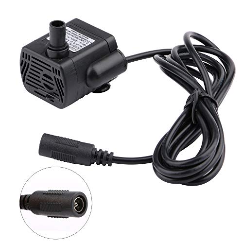 Aquarium Water Pumps,driew Mini Submersible Water Pump, DC 5.5-12V 5V 9V 12V Brushless Waterproof Pumps for Pond Aquarium with 4.5 Feet Cord, 200L/H