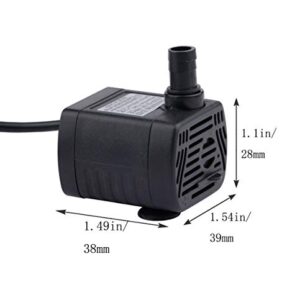 Aquarium Water Pumps,driew Mini Submersible Water Pump, DC 5.5-12V 5V 9V 12V Brushless Waterproof Pumps for Pond Aquarium with 4.5 Feet Cord, 200L/H