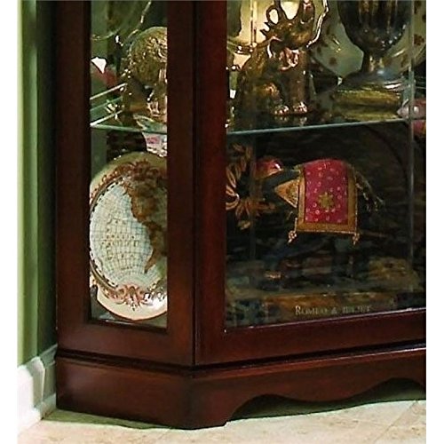 Beaumont Lane Corner Curio Cabinet in Medallion Cherry