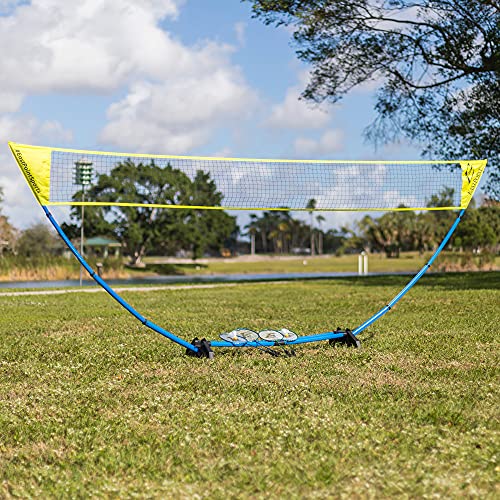 EastPoint Sports Easy Setup Badminton Set - Backyard Outdoor Game for Family Fun - Includes 2 Racket & 2 Shuttlecocks