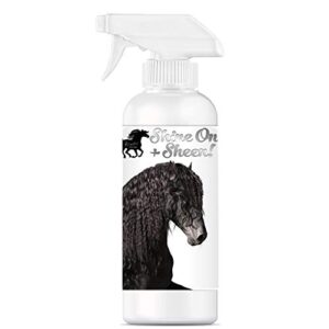 the blissful horses shine-on detangling spray, 16-ounce