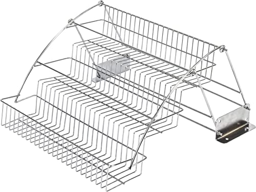 Hardware Resources 3-Tier Pull Down Spice Rack - Chrome-Finished Steel Retractable Organizer for Spice Bottles & Seasoning Jars - Easy to Install, Screws Included - Fits 15” Opening Wall Cabinet