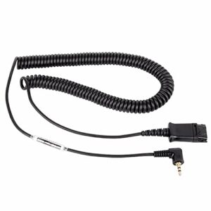 2.5mm jack to qd bottom adapter cable - plantronics alternative to fit phones with 2.5mm headset connection for cisco spa303,501g,502g 504g,508g,cisco linksys spa921 922,etc