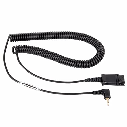 2.5mm Jack to QD Bottom Adapter Cable - Plantronics Alternative to fit Phones with 2.5mm Headset Connection for Cisco SPA303,501G,502G 504G,508G,Cisco Linksys SPA921 922,etc