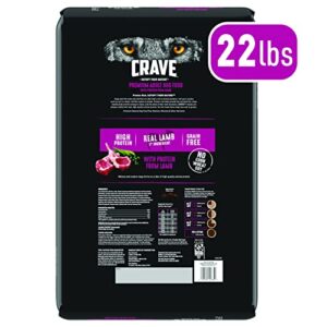 CRAVE Grain Free High Protein Adult Dry Dog Food with Lamb, 22 lb. Bag