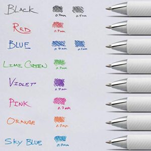 Pentel Gel Ink Pen, Pearl Retractable Gel Pen, (0.7mm) Medium Point, Needle Tip, Black Ink, 12 pack (BLN77PW-A)