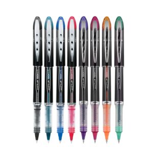 uni-ball 58092Pp Vision Elite Stick Roller Ball Pen Assorted Ink Micro 8/Pack