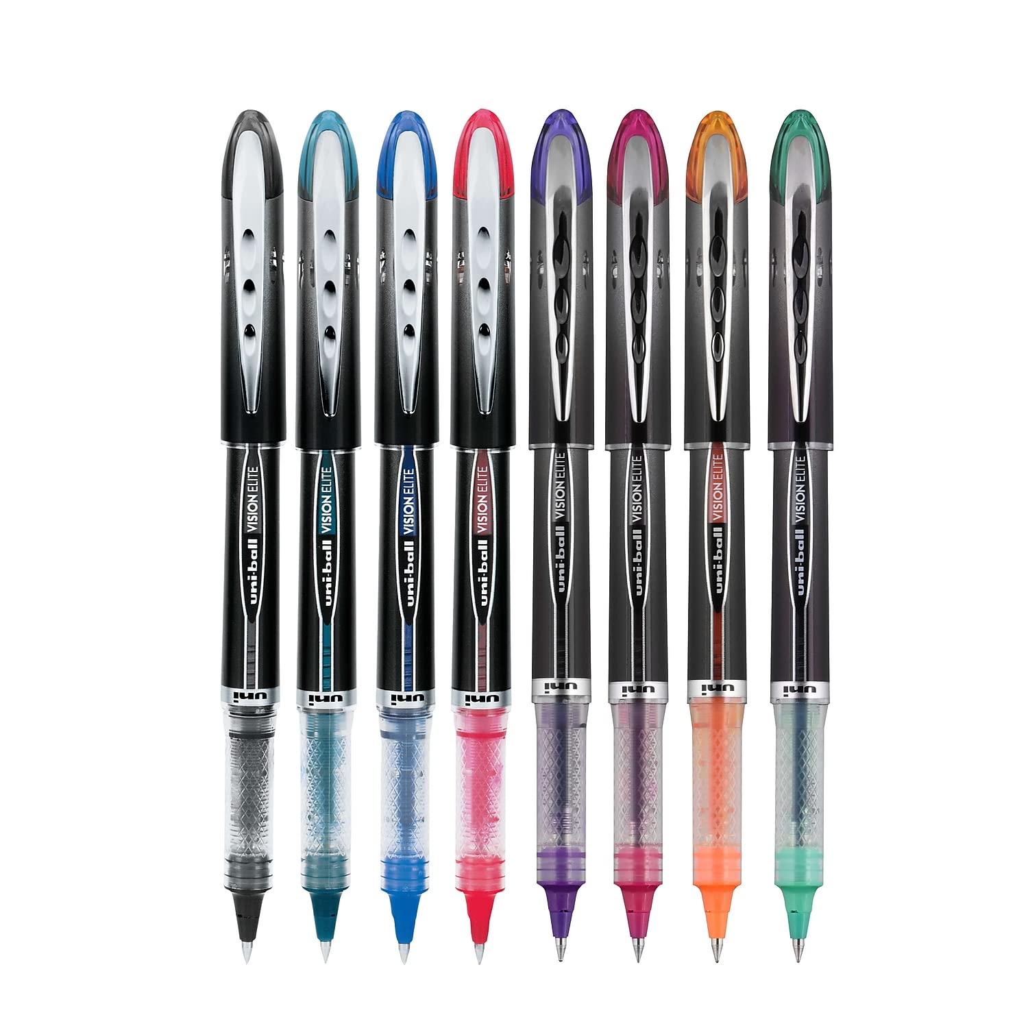 uni-ball 58092Pp Vision Elite Stick Roller Ball Pen Assorted Ink Micro 8/Pack