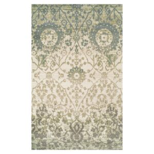 SUPERIOR Indoor Large Area Rug with Jute Backing, Vintage Floral Decor for Bedroom, Living Room, Kitchen, Dining, Office, Dorm, Entryway, Hardwood Floors, Pendleton Collection, 5' x 8', Multi- Color
