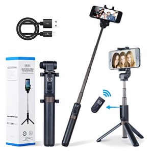 apexel 2-in-1 extendable selfie stick monopod tripod stand with wireless remote shutter for iphone xs/xs max/xr/x/8/8 plus/7/7 plus/6s/6 plus, galaxy s9/s8/s7 plus, nubia, huawei and more