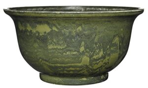 classic home and garden "venetian deep bowl 12.5" planter, green granite (2/8060g/1)