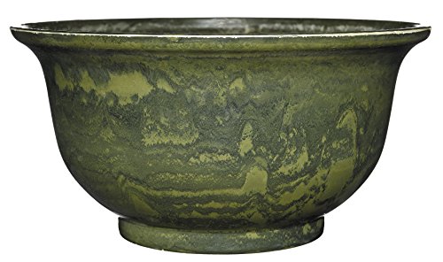 Classic Home and Garden "Venetian Deep Bowl 12.5" Planter, Green Granite (2/8060G/1)