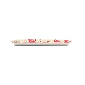 Pimpernel Miller London Flamingo Sandwich Tray | Serving Platter | Crudité and Appetizer Tray | Measures 15.25" x 6.5" | Made of Melamine | Dishwasher Safe