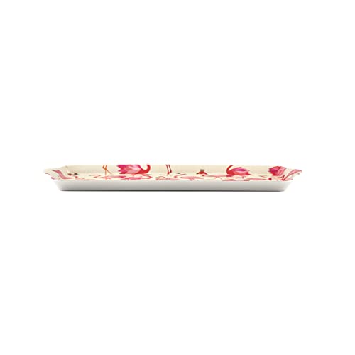 Pimpernel Miller London Flamingo Sandwich Tray | Serving Platter | Crudité and Appetizer Tray | Measures 15.25" x 6.5" | Made of Melamine | Dishwasher Safe