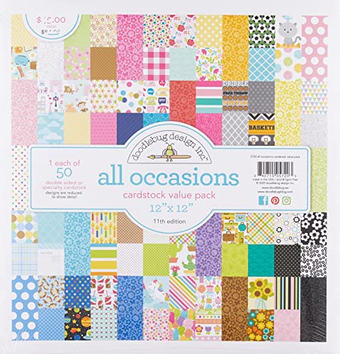 DOODLEBUG 5720 Value Kit Cardstock 12"X12" 50/Pkg