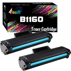2-pack 4benefit compatible dell 1160 b1160 toner cartridge replacement for 1160 b1163w b1165nfw b1160 b1160w toner cartridge (2-pack)