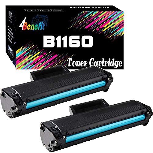 2-Pack 4Benefit Compatible Dell 1160 B1160 Toner Cartridge Replacement for 1160 B1163w B1165nfw B1160 B1160W Toner Cartridge (2-Pack)