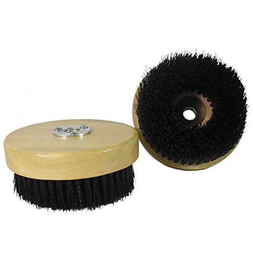 HI-TECH Carpet and Upholstery Shampoo 5” Wood Block Brush for Rotary Buffers - Polishers