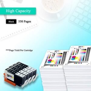 HIINK Compatible Ink Cartridges Replacement for HP 564XL 564 Black Ink Cartridges(CN684WN)(Black, 4-Pack)