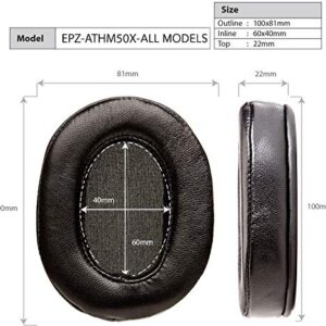 Dekoni Audio Replacement Ear Pads Compatible with Audio Technica ATH-M50X, M Series and Sony MDR7506 Headphones (Elite Velour)