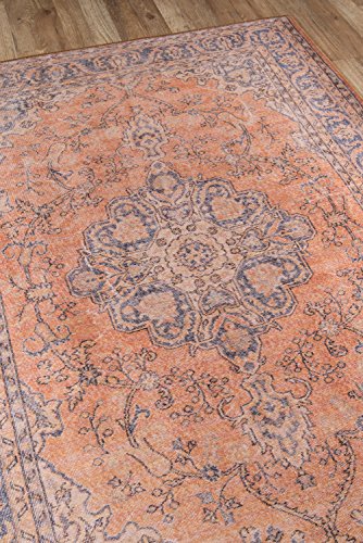 Momeni Rugs Afshar Traditional Medallion Area Rug x, 2'3" x 7'6" Runner, Copper