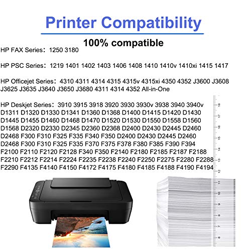 SuperInk 1 Pack 475 Pages High Yield C9351A 21XL Compatible for HP 21 Ink Cartridge DeskJet D1320 D1330 D1341 D1360 D1368 D1400 D1415 D1420