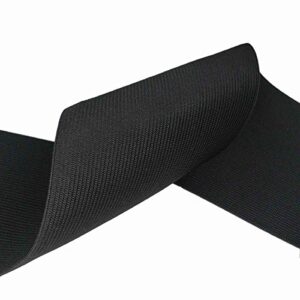 Knit Elastic 4 Inch Wide Black Heavy Stretch High Elasticity Knit Elastic Band 3 Yards