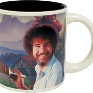 The Unemployed Philosophers Guild Ceramic Bob Ross Self-Painting Mug - in A Fun Gift Box