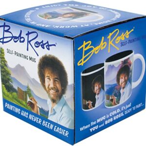 The Unemployed Philosophers Guild Ceramic Bob Ross Self-Painting Mug - in A Fun Gift Box