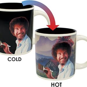 The Unemployed Philosophers Guild Ceramic Bob Ross Self-Painting Mug - in A Fun Gift Box