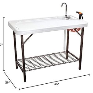 SEEK SKFT-48S Deluxe Cleaning Table, Large, White