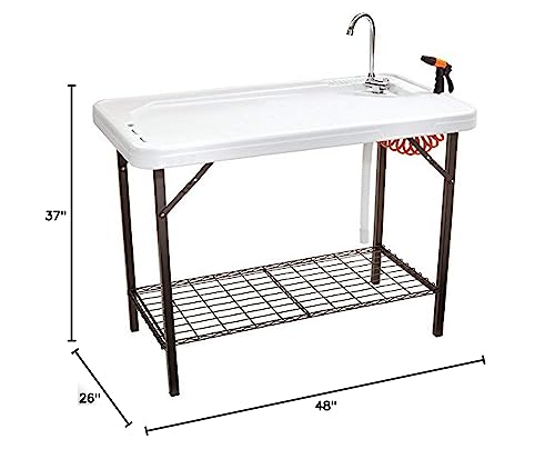 SEEK SKFT-48S Deluxe Cleaning Table, Large, White