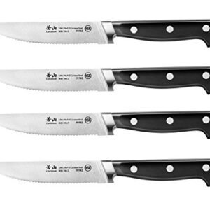 Cangshan V2 Series 1020373 German Steel Forged 4-Piece Steak Knife Set, 5-Inch Blade