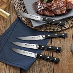 Cangshan V2 Series 1020373 German Steel Forged 4-Piece Steak Knife Set, 5-Inch Blade