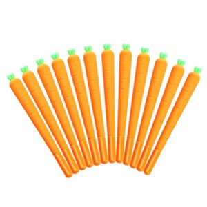 nuolux 12 pack carrot gel ink pen cute soft silicone rollerball pen for office and school supplies gift for kids