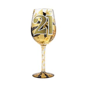 Enesco 21st Birthday Wine Glass, Multicolor