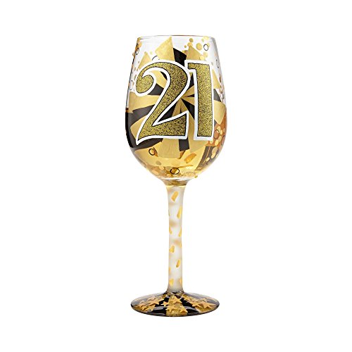 Enesco 21st Birthday Wine Glass, Multicolor