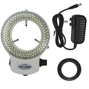 generic led-144w-zk white adjustable 144 led ring light illuminator for stereo microscope
